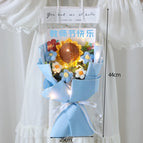 Crochet Flowers Bouquet Graduation Bouquet Knitted Flowers Artificial Flower Wedding Gift for Guests Christmas Gifts