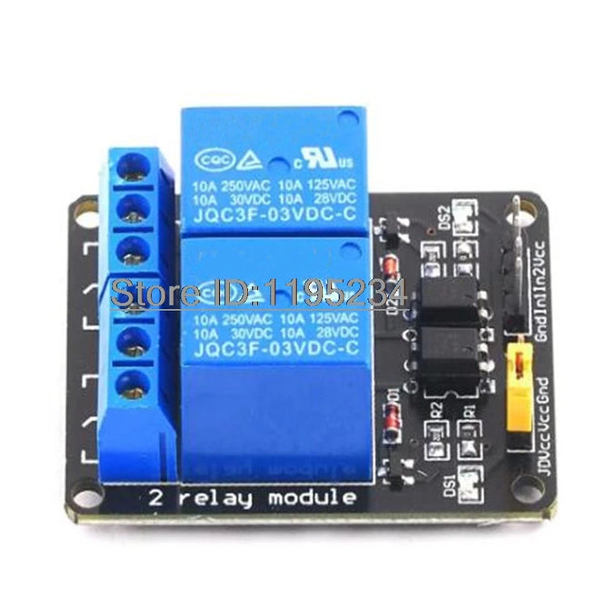 1pcs 5V 12V 24V 2 Channel Relay Module High and low Level Trigger Dual Optocoupler Isolation Relay Module