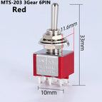 1/2/5PCS SPDT DPDT Reset Latching Toggle Switch 125V6A MTS-302 Mini Miniature Toggle Switch MTS-403 ON-ON Mini Toggle Switches