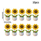 Crochet Flowers Sunflower Artificial Crochet Potted Desk Accessorie Office Accessorie Wedding Decor Teacher's Day Gift Girasol
