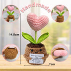 Positive Energy Crochet Doll Pocket Hug Handmade Knitted Plush Potato Plant Avocado Bee Turtle Duck Funny Emotional Support Gift