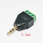 1PCS 3.5 Jack Connector Stereo Adapter 3.5mm Audio Mono Channel Plug To Screw Terminal Audio Mono Channel Plug