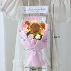 Crochet Flowers Bouquet Graduation Bouquet Knitted Flowers Artificial Flower Wedding Gift for Guests Christmas Gifts