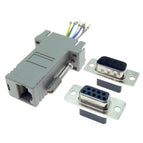 1PCS DB9 Female/Male DB9 To RJ45 Adapter Connector Rs232 Modular Cab-9as-fdte To Rj45 Db9 for Computer