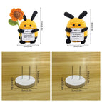 Crochet Bee Ornament Kawaii Desk Accessorie Handmade Woven Positive Potatoes Birthday Gifts for Children Kindergarten