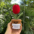 Crochet Flowers Sunflower Artificial Crochet Potted Desk Accessorie Office Accessorie Wedding Decor Teacher's Day Gift Girasol