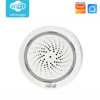 Tuya Zigbee WiFi Smart Siren Alarm Sensor Smart Home Security Protection Sound Light Alert Siren Works With Tuya Smart Life APP
