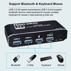 HDMI 2.1 KVM Switch 4K 120Hz HDMI USB 3.0 KVM Switch USB 8K 60Hz 1080@240Hz USB KVM Switcher HDMI with PC 2 Computer 1 Monitor