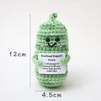 Mini Positive Potato Funny Avocado Duck Cute Knitted Crochet Doll with Card for Women Men Mom Dad Friend Birthday Cheer Up Gifts