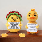 Positive Crochet Animals Ornament Desk Accessorie Offices Accessories Handmade Woven Figurine Gifts Birthday Wedding Gifts