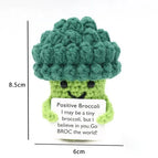 Positive Energy Potato Pocket Hug Handmade AnimalCrochet Mini Doll Funny Wool Gift for Friends or Lover Emotional Support Plant