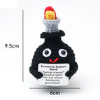 Mini Positive Potato Funny Avocado Duck Cute Knitted Crochet Doll with Card for Women Men Mom Dad Friend Birthday Cheer Up Gifts