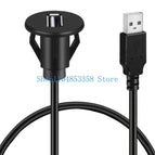 1 for M Car SUV Dashboard Installation Usb 2.0 Male To Female Socket Panel Extension Cable Single Port Line Waterp
