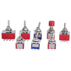 1/2/5PCS SPDT DPDT Reset Latching Toggle Switch 125V6A MTS-302 Mini Miniature Toggle Switch MTS-403 ON-ON Mini Toggle Switches