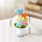 Crochet Flowers Artificial Eternal Flowers Wedding Gifts for Guests Woven Flowers Sunflowers Mothers Day Gift Parents' Day Gifts