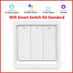 WiFi Smart Home Light Switch Wall Push Button Switch 1/2/3 Gang Smart Life/Tuya APP Works with Alexa Google Home Need Neutral