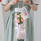 Crochet Flowers Bouquet Graduation Bouquet Knitted Flowers Artificial Flower Wedding Gift for Guests Christmas Gifts