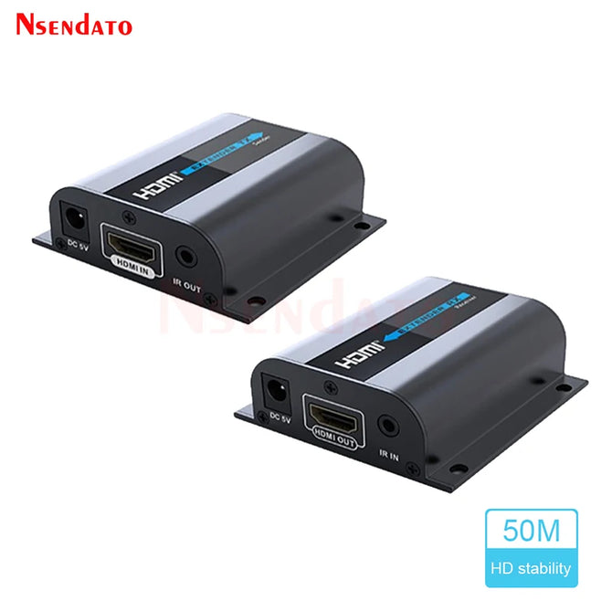 LKV372A 50M HDMI Network Extender Sender Transmitter & Receiver Over RJ45 Cat6/Cat7 Single Transmission For DVD PS3 Projector