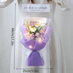 Crochet Flowers Bouquet Graduation Bouquet Knitted Flowers Artificial Flower Wedding Gift for Guests Christmas Gifts