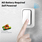 Sixwgh Tuya WiFi Outdoor Wireless Self Generating Doorbell 433MHz Waterproof Doorbell 38 Smart Life Ringtones