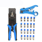 Multifunctional BNC cable lotus head extrusion coaxial cable F head crimping pliers single product combination set