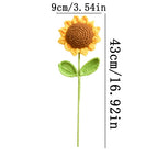 Hand-Knitted Artificial Flower Sunflower Crochet Hook Fake Flowers Mother's Day Teacher's Day Gift Photography Props