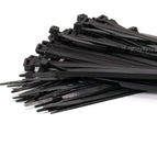 250Pcs 5x400mm Nylon Plastic Strong Binding Self-Locking Tie Black White