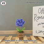 Crochet Flowers Artificial Eternal Flowers Wedding Gifts for Guests Woven Flowers Sunflowers Mothers Day Gift Parents' Day Gifts