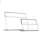 T1.2mm Acrylic Plastic Price Label Card Holders L Shaped Display Stand Sign Paper Promotion on Table