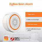 Tuya Zigbee WiFi Smart Siren Alarm Sensor Smart Home Security Protection Sound Light Alert Siren Works With Tuya Smart Life APP