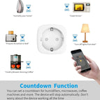 Smart Plug 16A/20A Smart Plug WiFi Socket EU Power Monitoring Timing Function Works with Alexa Google Home