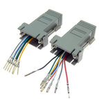 1PCS DB9 Female/Male DB9 To RJ45 Adapter Connector Rs232 Modular Cab-9as-fdte To Rj45 Db9 for Computer
