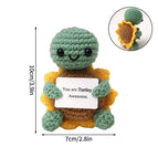 Positive Crochet Animals Ornament Desk Accessorie Offices Accessories Handmade Woven Figurine Gifts Birthday Wedding Gifts