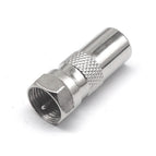 1pcs Thread inch F to TV male and female nickel-plated cable TV set-top box RF F revolution antenna female