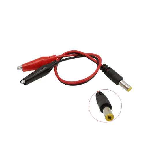 Crocodile Clip Battery Clip to DC Power Plug Adapter Plug DC 5.5*2.1mm Male Female Connector 25CM Test Leads