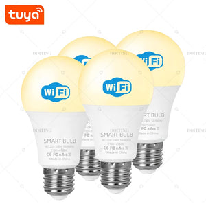 Smart Life Tuya WiFi E27 Bulb  LED Lights App Dimmable Voice Control Works With Alexa Google Assistant 220V 2700-6500K