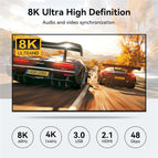 Taohome 8K HDMI KVM Switch 1 Monitors 4 Computers 4K 144Hz 4x1 USB 3.0 KVM Switch for 4 PC Share Keyboard Mouse