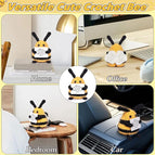 Crochet Bee Ornament Kawaii Desk Accessorie Handmade Woven Positive Potatoes Birthday Gifts for Children Kindergarten