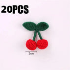 Yarn Cherry Hook Weaving DIY Ornaments Craft Supplies Clothing Hat Shoe Key Chain Earring Decor Pendant 10Pcs Knitted Woolen