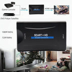 1080P SCART HDMI-compatible Video Audio Converter with USB Cable For HDMI Sky Box DVD Television Signal Upscale Converter