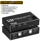 Taohome HDMI 2.1 KVM Switch 4K 120Hz HDMI USB 3.0 KVM Switch USB 8K 60Hz 1080@240Hz USB KVM Switcher HDMI with USB 3.0 port PC
