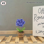 Crochet Flowers Sunflower Artificial Crochet Potted Desk Accessorie Office Accessorie Wedding Decor Teacher's Day Gift Girasol