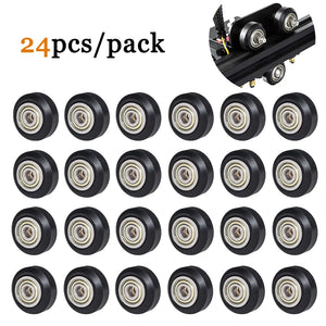 SIMAX3D CNC POM Pulley Wheel 3d printer parts 12/24 pcs Plastic with Bearing Idler Pulley Gear Perlin Wheel ender 3 Printer kits