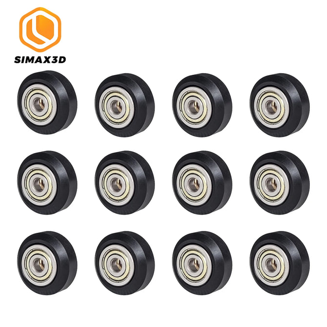 SIMAX3D CNC POM Pulley Wheel 3d printer parts 12/24 pcs Plastic with Bearing Idler Pulley Gear Perlin Wheel ender 3 Printer kits