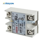 SSR-10DA 25DA 40DA 50DA 60DA SSR-10AA 25AA 40AA 60AA 100AA  DC/AC Control AC SSR White Shell Single Phase Solid State Relay