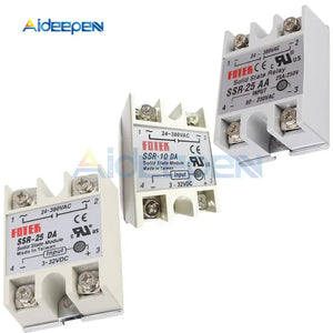 SSR-10DA 25DA 40DA 50DA 60DA SSR-10AA 25AA 40AA 60AA 100AA  DC/AC Control AC SSR White Shell Single Phase Solid State Relay
