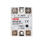 SSR-10DA 25DA 40DA 50DA 60DA SSR-10AA 25AA 40AA 60AA 100AA  DC/AC Control AC SSR White Shell Single Phase Solid State Relay
