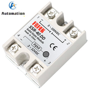 SSR -10DD/25DD/ 40DD DC control DC SSR white shell Single phase Solid state relay without plastic cover