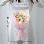 Crochet Flowers Bouquet Graduation Bouquet Knitted Flowers Artificial Flower Wedding Gift for Guests Christmas Gifts