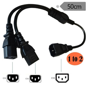 1 pcs High Quality IEC 320 C14 Male Plug to 2/3/4/5X C13 Female Y Type Splitter Power Cord , C14 to 4 x C13, 250V/10A